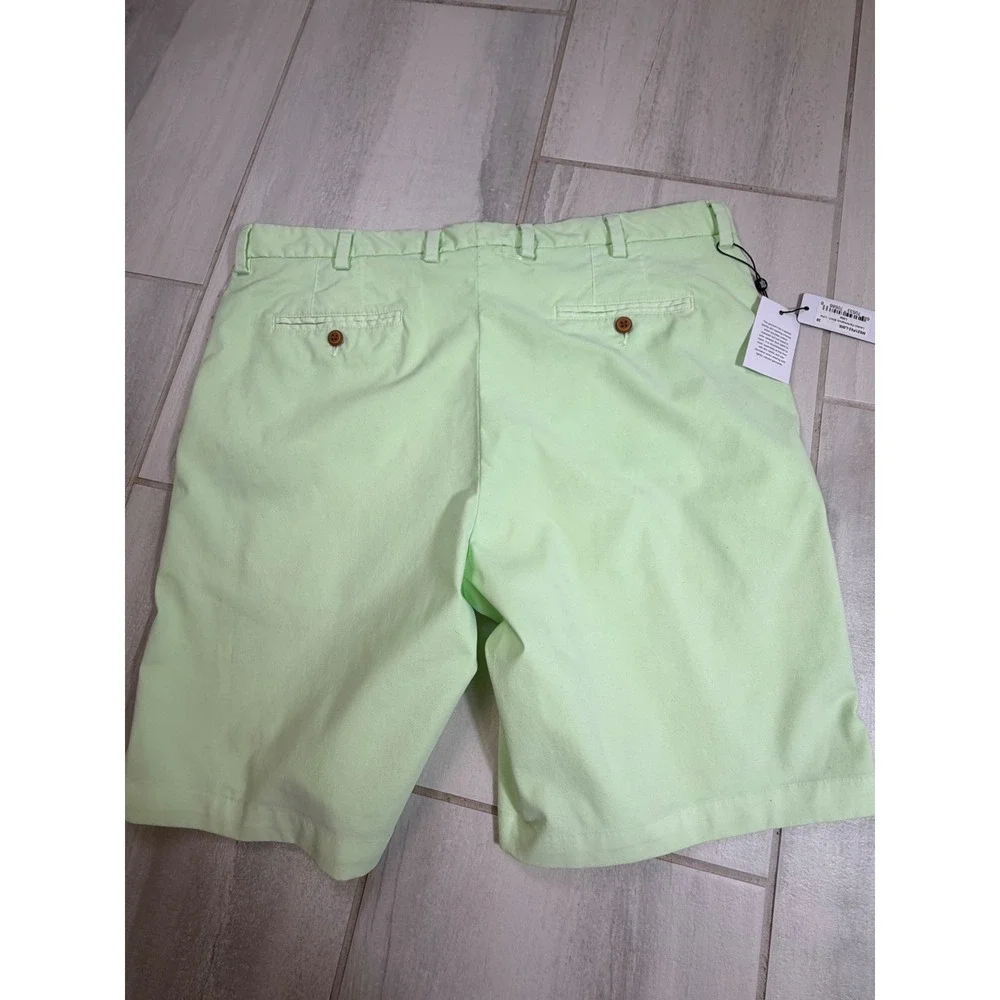 Turtleson Lawton Performance Shorts Mens 38 Lime Green Golf MS21P02-LIME NWT